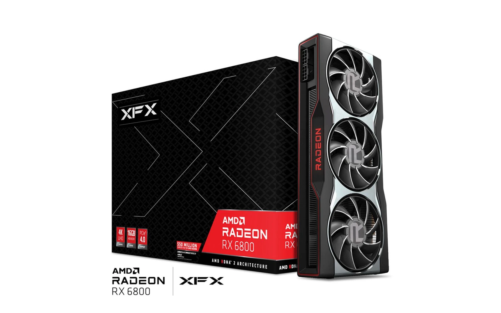 XFX AMD Radeon RX 6800 Gaming Graphics Card with 16GB GDDR6, AMD RDNA 2